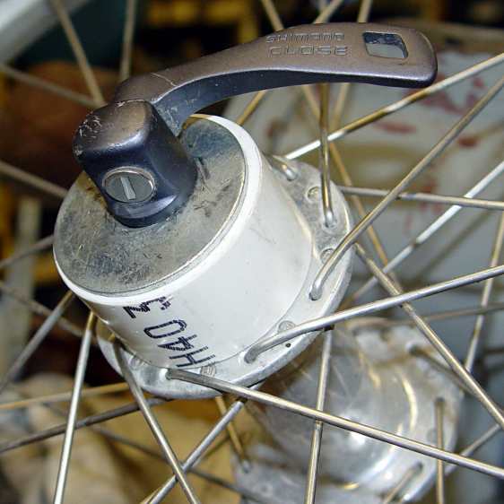 Phil Wood front axle - improvised press