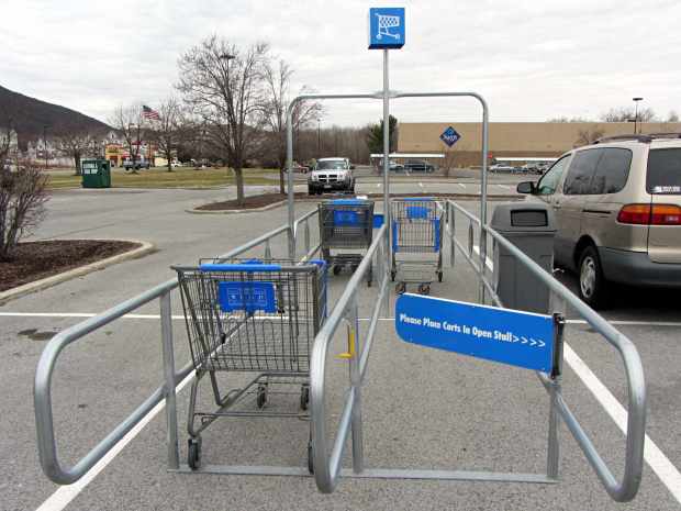 Walmart cart corral - incorrect assembly