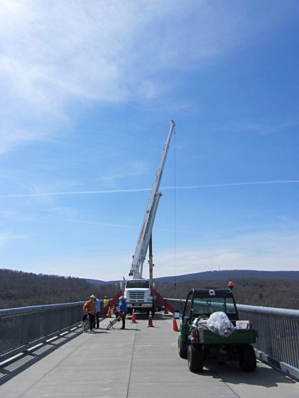 Maintenance Crane on Walkway Over the Hudson