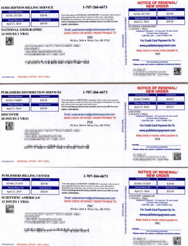 PublishersPayment - Three Renewal Scams