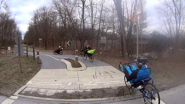 Recumbent Riders - North Grand Avenue Crossing - 2014-04-05
