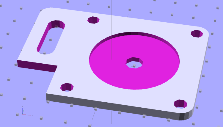 Drive Motor Mount - solid model