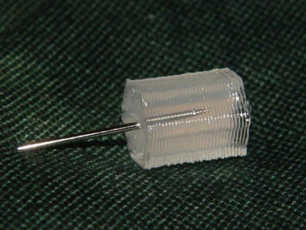 Quilting pin in translucent cap