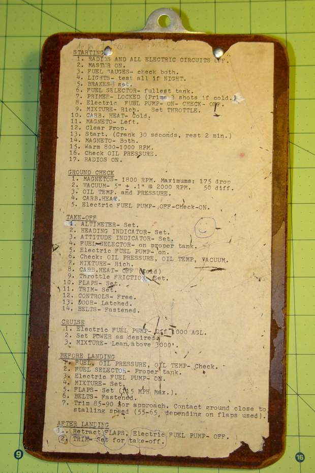 N9991W clipboard - back