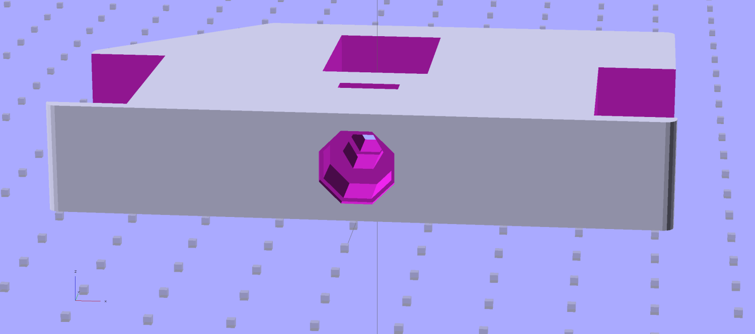 Foot Control Sensor Mount - solid model - bottom