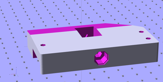 Foot Control Sensor Mount - solid model - top