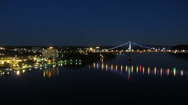 Walkway evening view - SE toward Poughkeepsie