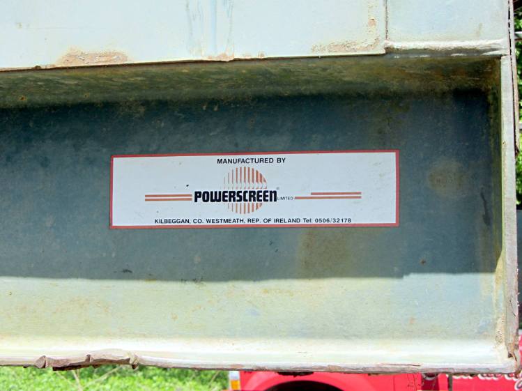 Power Screen Trommel - mfg plate