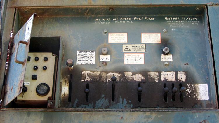 Power Screen Trommel - controls