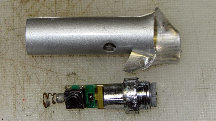 Gutted laser pointer