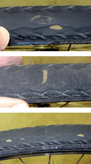 Eroded Schwalbe Marathon tire