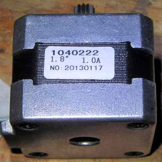 M2 Extruder motor - data sticker