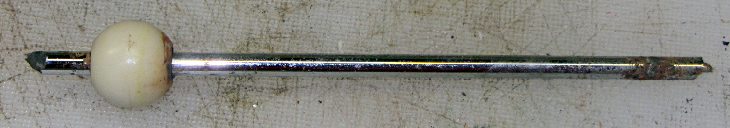 Corroded bathroom sink drain lever