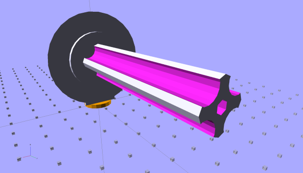 Large Spool Adapter - solid model - spool end