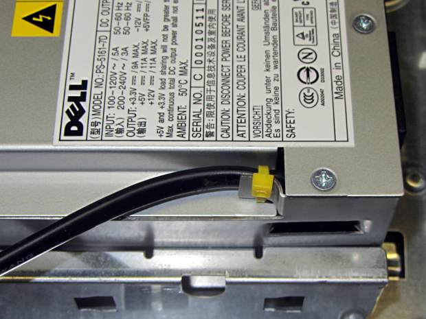 Modified Dell power supply - AC cord exit