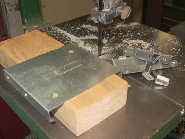 Dell drive bracket - first bandsaw pass