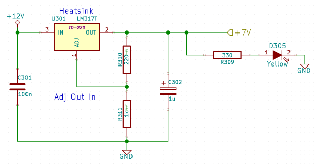 LV Power Interface - 7 V Regulator