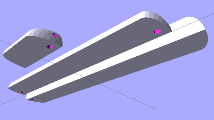 Strip Light Mount - Drilled cable routing