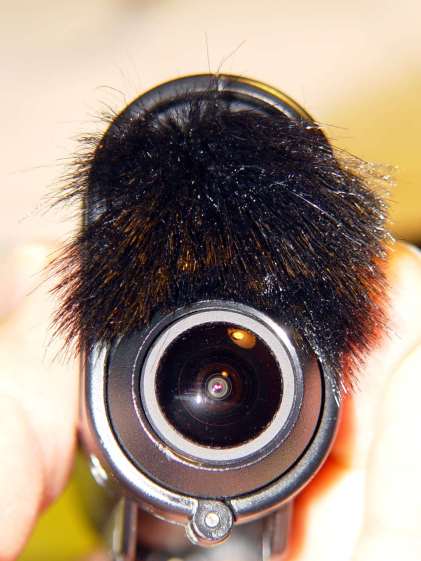Sony HDR-AS30V - fake fur installed