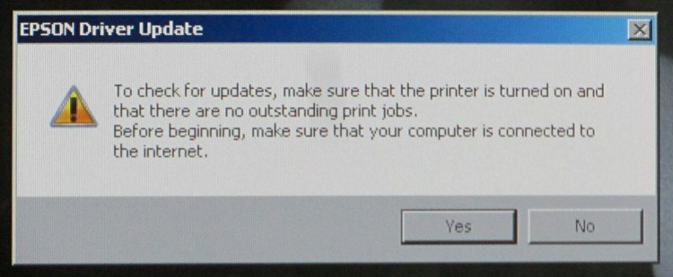 Epson Driver Update - X-Ray Screen - Detail