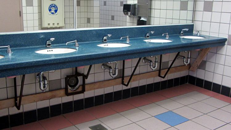 NYS Northway Rest Room - Sink Supports