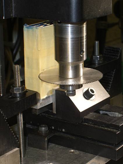 Heatsink - slitting saw setup