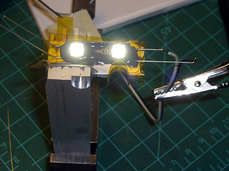 LED mount - heated epoxy cure