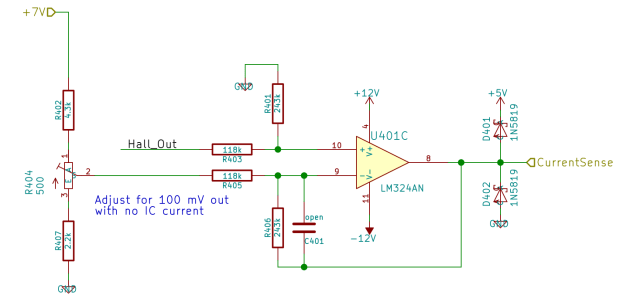 Hall Sensor Differential Amp