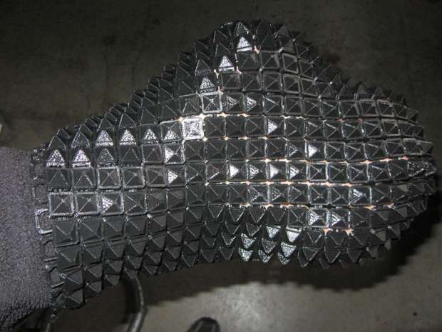 Chain Mail Armor - joined sheet draped on hand