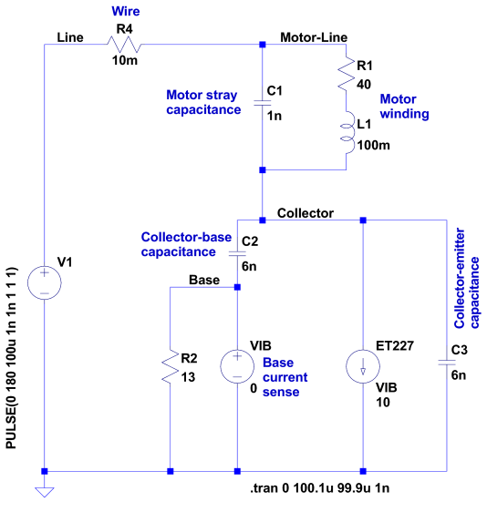 Motor Transient - no NTC - schematic