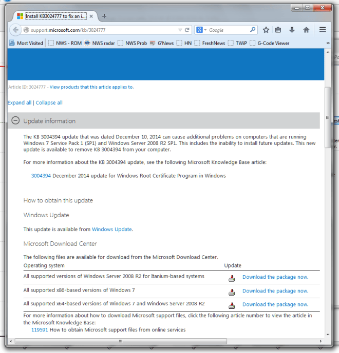 Update to prevent update prevention error