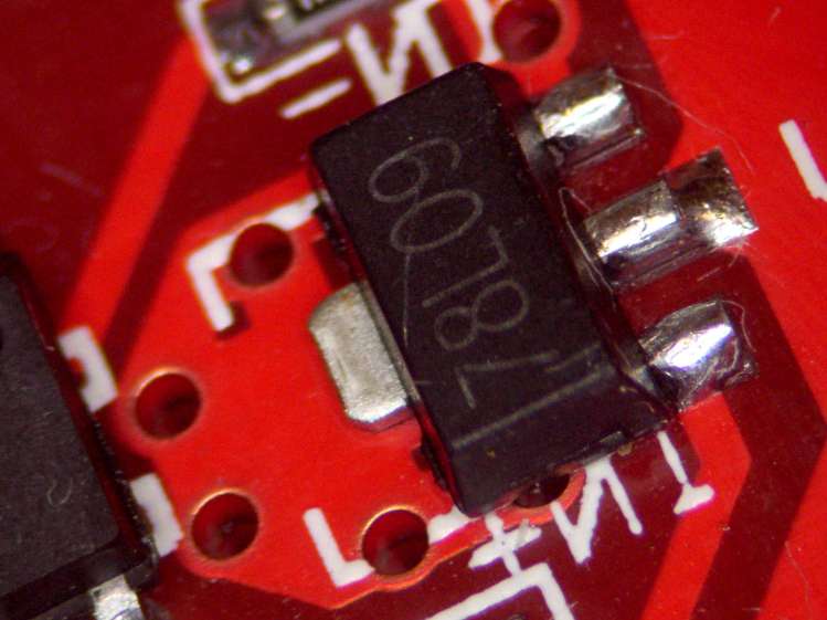 Boost Converter - masked 78L09 tab