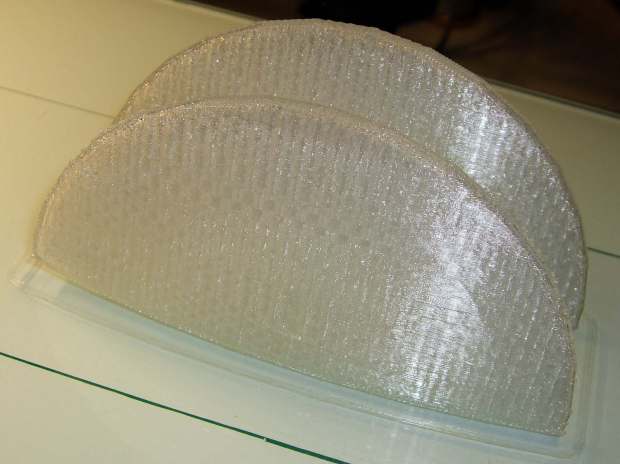 Printed Lens - halves on platform