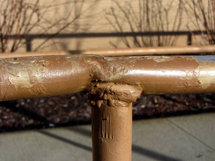 Welded hand rail joint