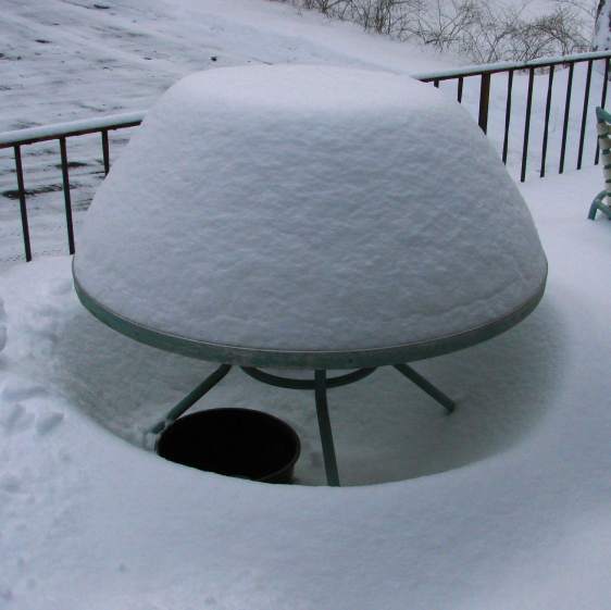 Snow mound - round table