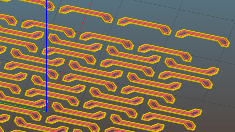 Chain Mail - 3.3 wide - Slic3r preview - bottom layer