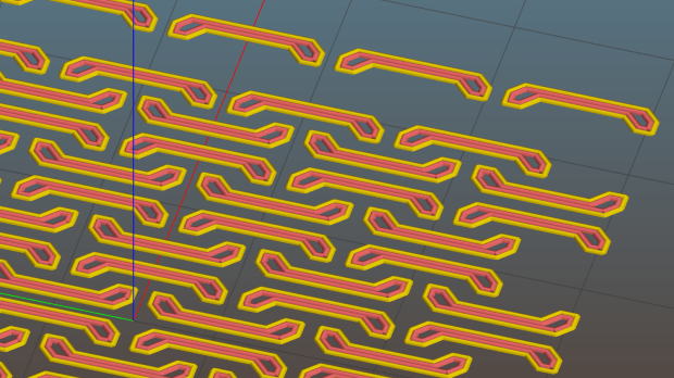 Chain Mail - 3.3 wide - Slic3r preview - bottom layer