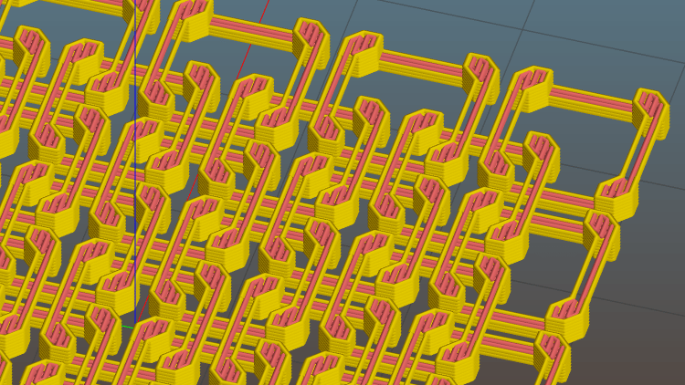 Chain Mail - 3.3 wide - Slic3r preview - link bridge layer