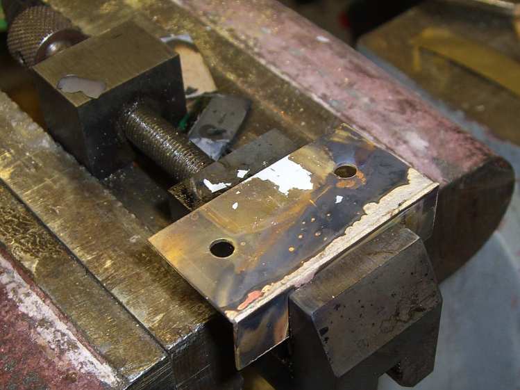 Brass switch bracket - soldered