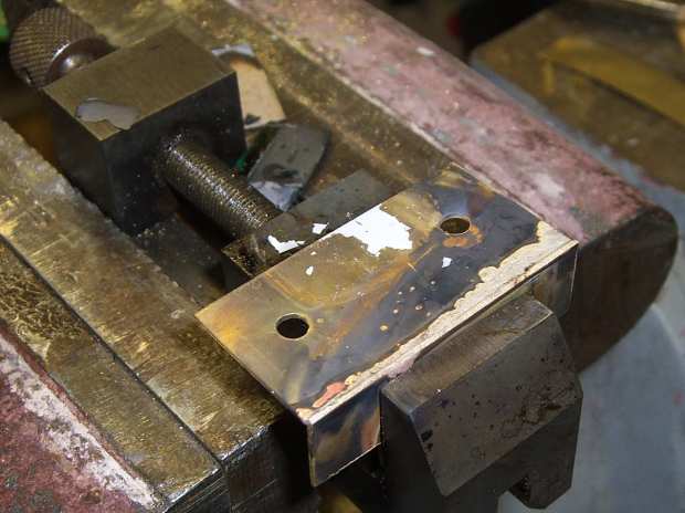 Brass switch bracket - soldered