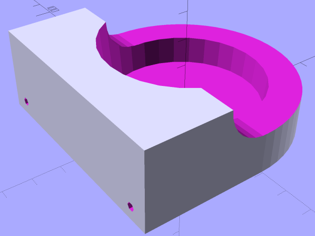 Detergent Cap Holder - solid model - rear