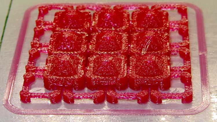 Chain Mail - 4-wide - PETG hairs - bridging