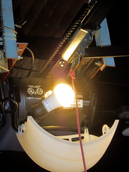 Walmart 60 W LED Bulb - garage door opener