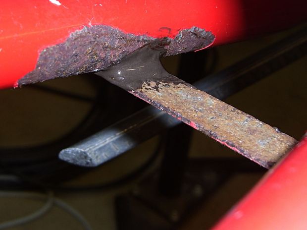 Tour Easy - chainstay strap - epoxy fillet