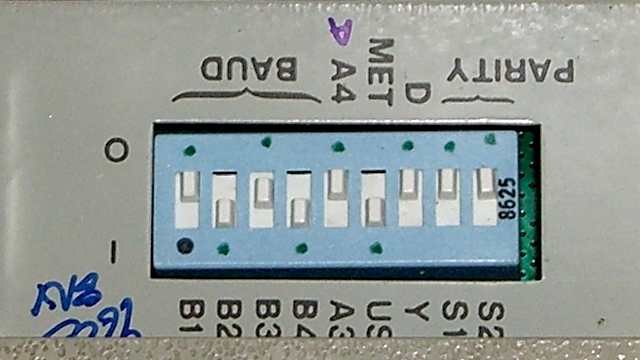 HP 7475A - DIP switch settings