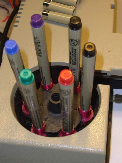 HP 7475A - Sakura 01 and 005 pens in carousel