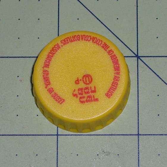 Yellow Cola Cola cap - Kosher for Passover