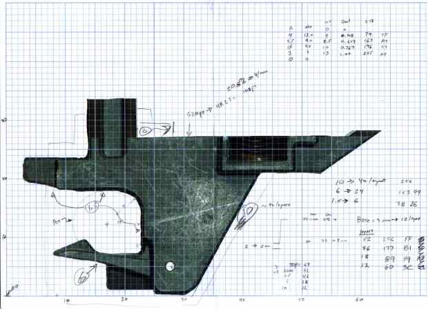 HP 7475A Pen Holder - gridded doodle