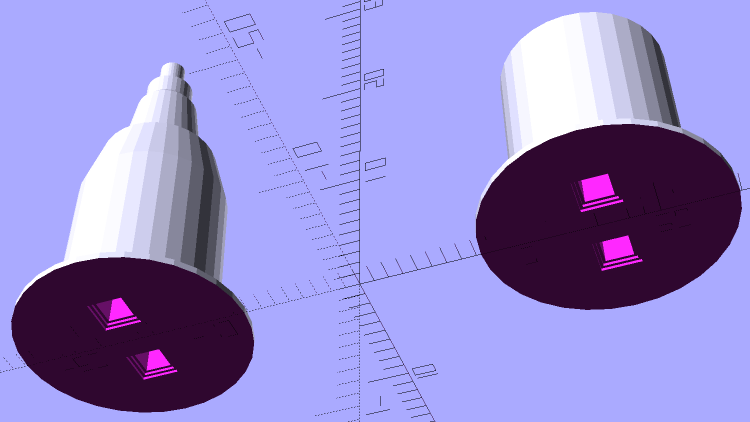 HP7475A - HP Plotter Pen Body - solid model - bottom