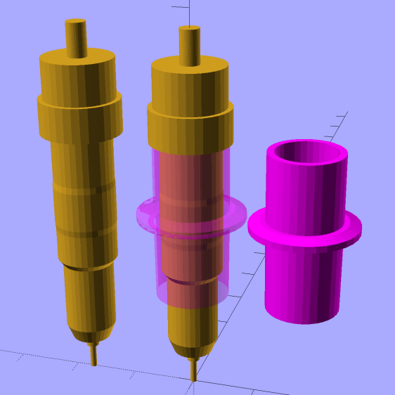 HP7475A - Roland knife adapter - solid model